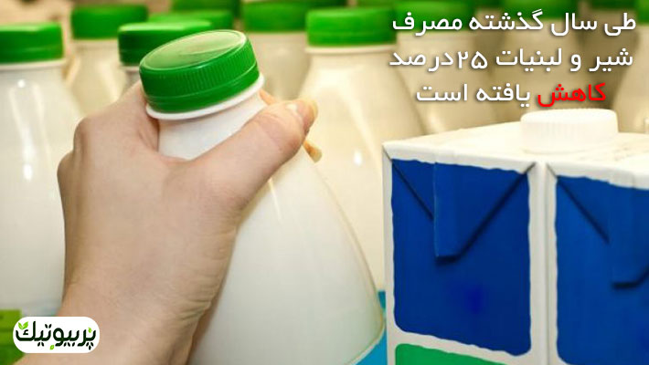 کاهش مصرف شیر